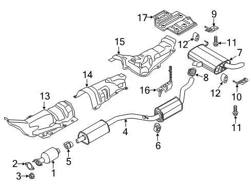 2014 Ford C-Max Exhaust Components Diagram