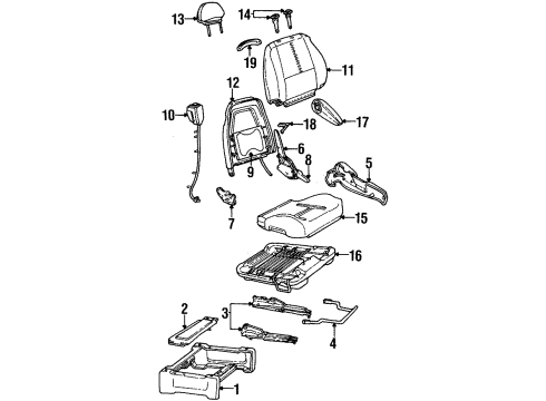 2003 Ford Windstar Handle Diagram for F6DZ-7422666-AAD