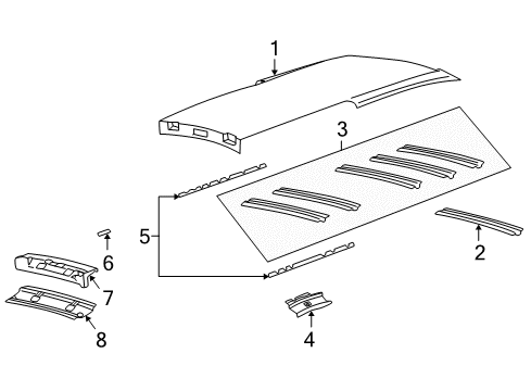 2000 Ford Excursion Weatherstrip Diagram for 4C7Z-7851222-AA