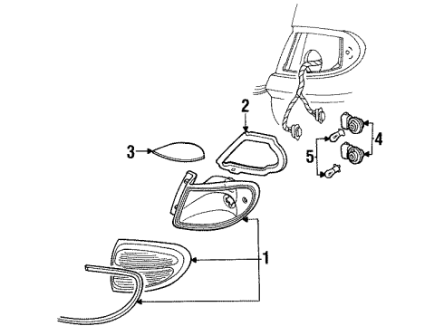 1998 Mercury Sable Tail Lamps Diagram