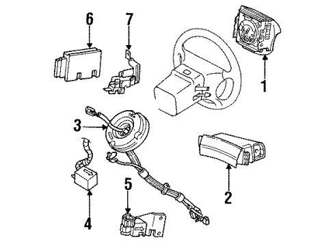 1997 Lincoln Mark VIII Cover And Contact Plate Assy Diagram for F7LZ-14A664-AA