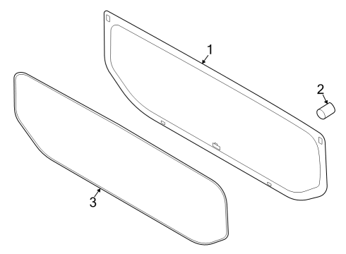 2023 Ford E-Transit GLASS - BACK WINDOW Diagram for BK3Z-6142006-AB