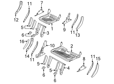 2004 Lincoln Navigator Adjuster Assembly - Seat Diagram for 6L1Z-78600M47-AA