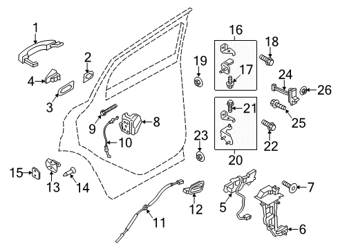 2014 Ford Escape Check Assembly - Door Diagram for CJ5Z-7827204-A