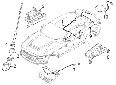 2024 Ford Mustang Antenna & Radio Diagram