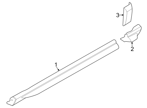 2023 Ford E-Transit MOULDING Diagram for KK3Z-6110176-AB