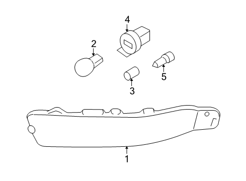 2007 Ford Mustang Bulb Diagram for 8R3Z-13N021-A