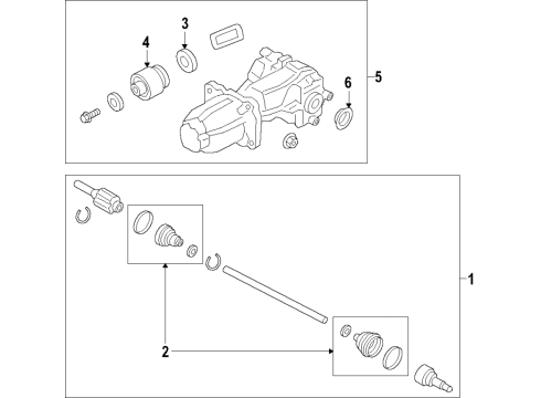 2019 Ford EcoSport Rear Axle, Differential, Drive Axles, Propeller Shaft Diagram