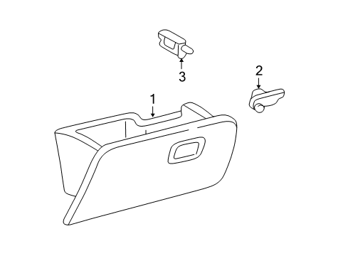 2001 Ford F-350 Super Duty Box And Door - Glove Compartment Diagram for F81Z-2506024-BAC