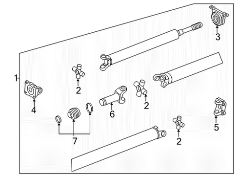 2023 Ford E-350 Super Duty Drive Shaft  Diagram 1 - Thumbnail