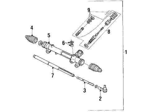 1984 Ford LTD Steering Column & Wheel, Steering Gear & Linkage Diagram 2 - Thumbnail