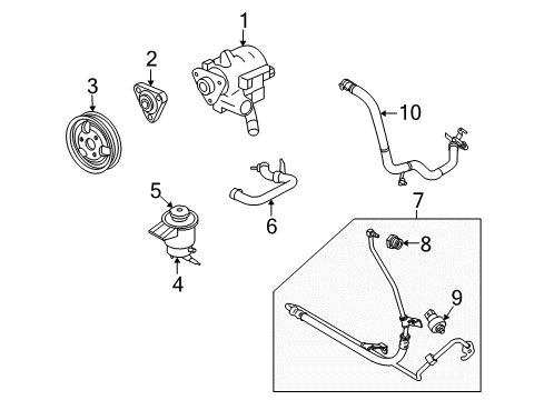 2010 Ford Mustang Pump Assy - Power Steering Diagram for AR3Z-3A674-ARM