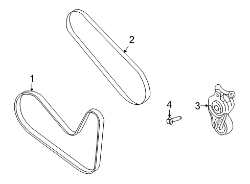 2010 Lincoln MKT Belts & Pulleys Diagram