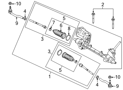 2019 Ford SSV Plug-In Hybrid Steering Gear & Linkage Diagram