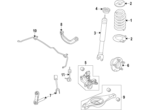 2023 Ford Explorer SPRING - REAR Diagram for LB5Z-5560-L