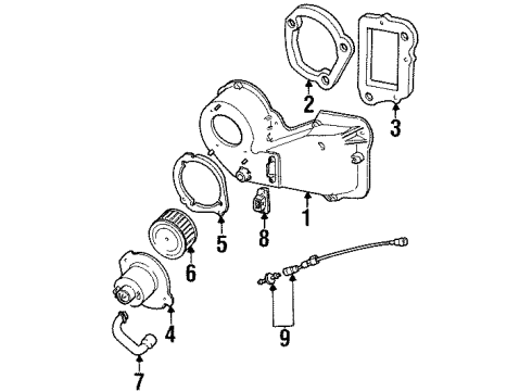 1997 Mercury Mountaineer A/C Evaporator & Heater Components Diagram 3 - Thumbnail