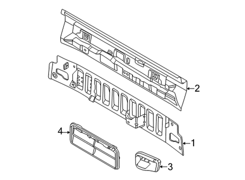 2023 Ford Maverick Rear Body Panel Diagram