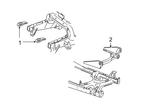 2001 Ford Excursion Tow Hook & Hitch Diagram