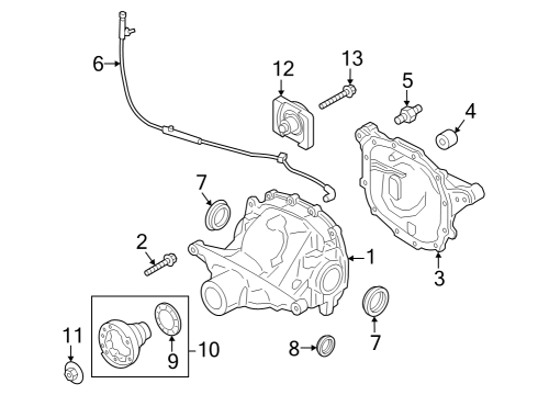 2024 Ford Mustang Axle & Differential - Rear Diagram