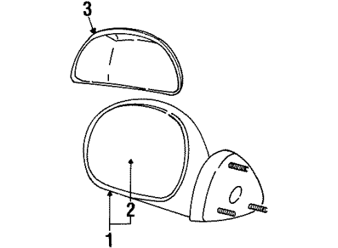 1998 Lincoln Navigator Mirror Assy - Rear View Outer Diagram for F85Z-17682-AAA