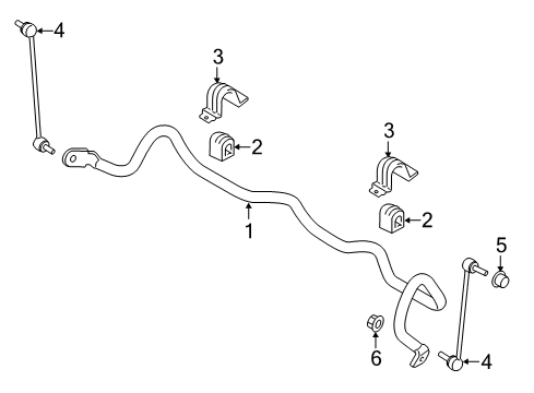 2019 Lincoln Continental Stabilizer Bar & Components - Front Diagram