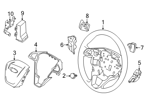 2020 Ford Police Responder Hybrid Switch - Gearshift Selector Diagram for GG9Z-3F884-BA