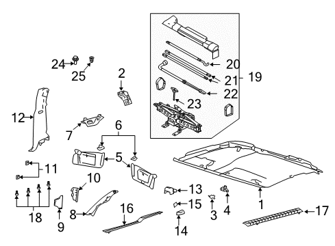 2007 Ford F-150 Interior Trim - Cab Diagram 3 - Thumbnail