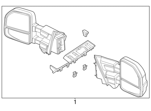 2022 Ford F-150 Lightning Outside Mirrors Diagram 1 - Thumbnail