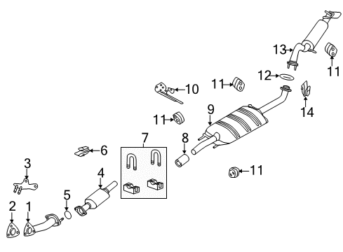 2011 Ford Escape Exhaust Components Diagram 2 - Thumbnail