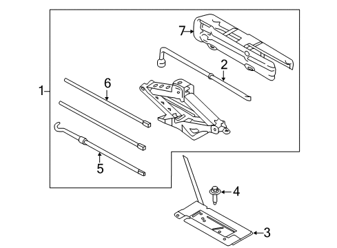 2016 Ford F-150 Jack & Components Diagram