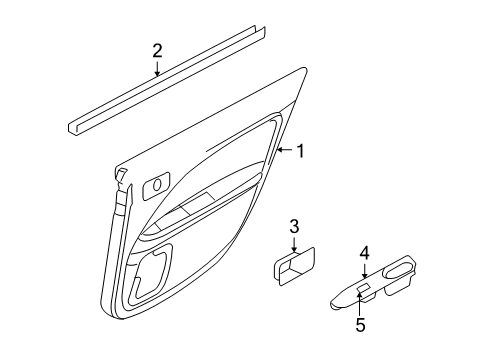 2008 Mercury Milan Front Door Diagram 3 - Thumbnail