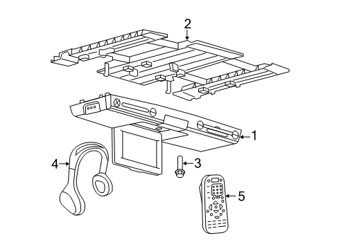 2008 Ford F-350 Super Duty Entertainment System Components Diagram