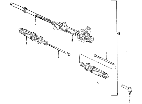 2003 Ford Ranger P/S Pump & Hoses, Steering Gear & Linkage Diagram 1 - Thumbnail