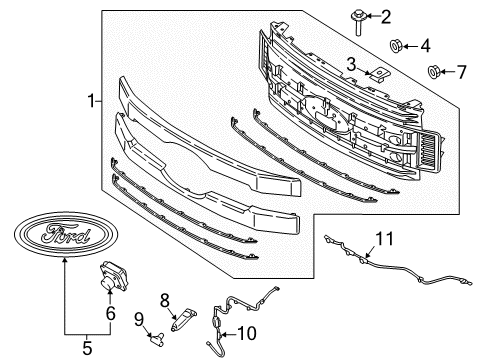 2017 Ford F-250 Super Duty Parking Aid Diagram 4 - Thumbnail