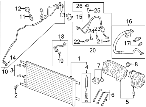 2023 Ford F-350 Super Duty Switches & Sensors Diagram 1 - Thumbnail