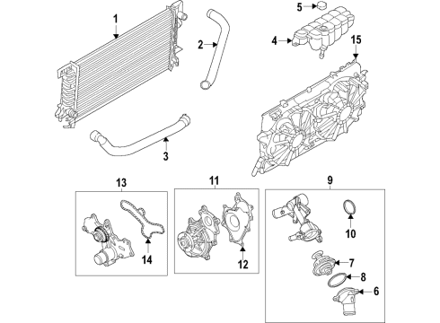 2015 Ford F-150 Cooling System, Radiator, Water Pump, Cooling Fan Diagram 5 - Thumbnail