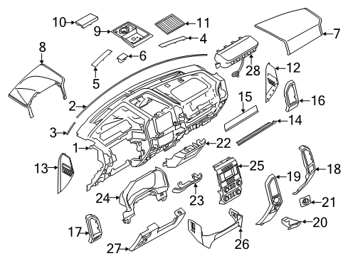 2016 Ford F-150 Panel - Instrument Diagram for FL3Z-1504320-BH