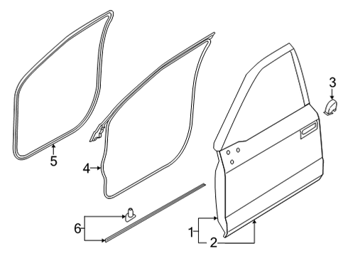 2023 Ford F-150 Door & Components Diagram 2 - Thumbnail