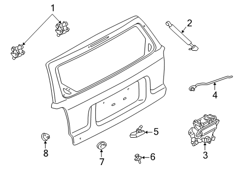 2005 Mercury Mariner Lift Gate Diagram