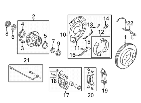 2019 Ford E-350 Super Duty Brake Components Diagram