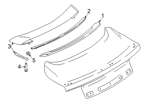 2020 Ford Mustang Rear Spoiler Diagram 2 - Thumbnail