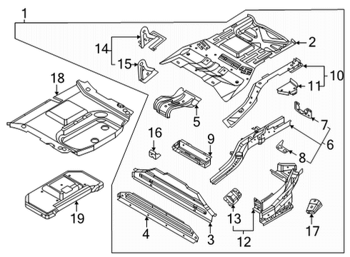 2023 Ford Mustang Mach-E CROSS MEMBER - REAR AXLE MOUNT Diagram for LJ9Z-4K338-B