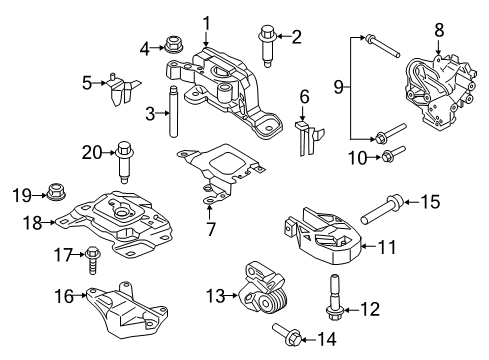 2016 Ford Transit Connect Bolt - Flanged Hex. Diagram for -W500545-S900