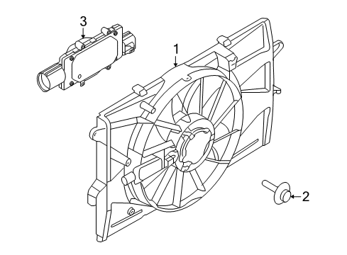 2008 Ford Taurus X Cooling System, Radiator, Water Pump, Cooling Fan Diagram 1 - Thumbnail