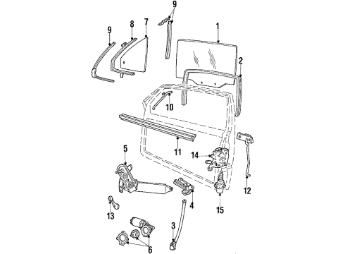 1985 Mercury Cougar Front Door Diagram