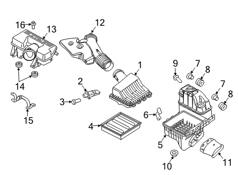 2012 Ford F-350 Super Duty Filters Diagram 1 - Thumbnail