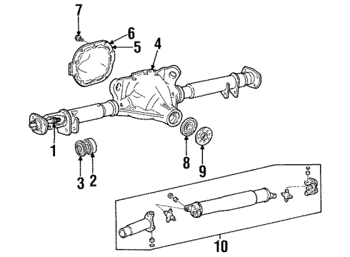 1994 Lincoln Town Car Axle Housing - Rear Diagram