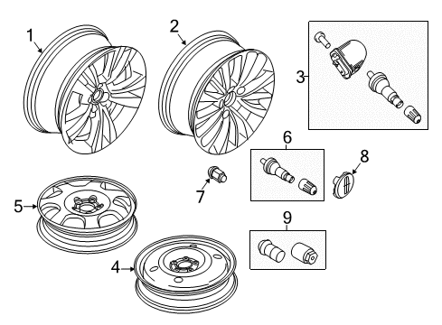 2018 Lincoln MKX Wheels Diagram 1 - Thumbnail