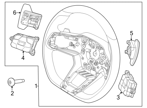 2024 Ford Mustang Steering Wheel & Trim Diagram 1 - Thumbnail