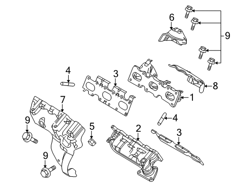 2012 Lincoln MKS Exhaust Manifold Diagram 2 - Thumbnail